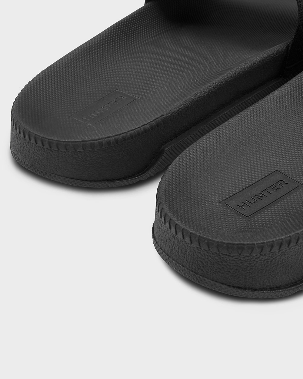 Womens Hunter Original Elastic - Slides Black - 1302-BDXWZ